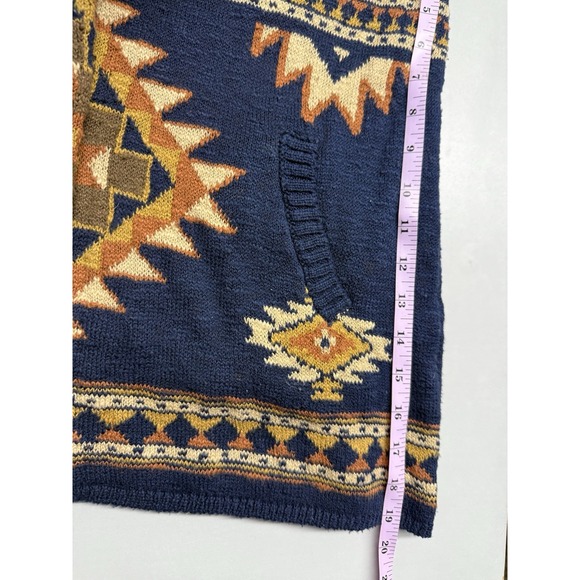 Faherty B.YELLOWTAIL Women's Lodge Cardigan Aztec Cotton Coat Boho.Sz S - Picture 5 of 13